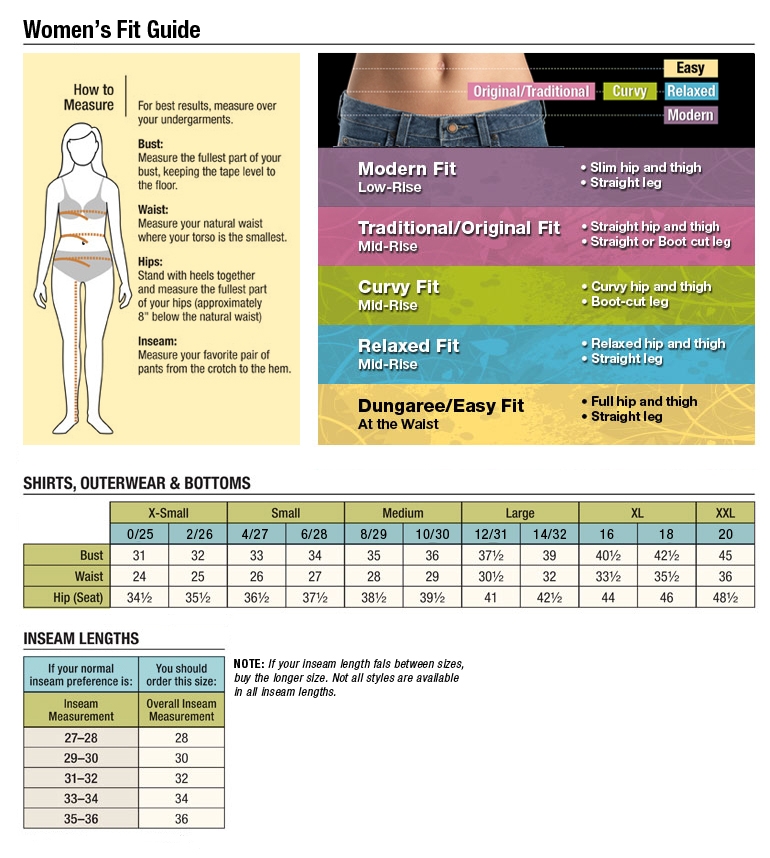 Carhartt Women S Overall Size Chart