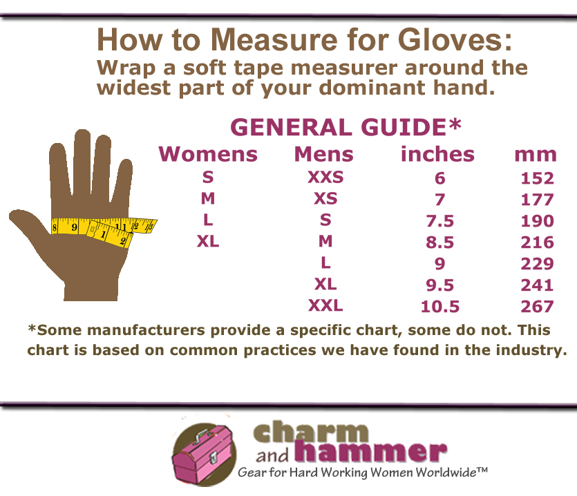 Work Glove Size Chart
