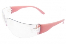 Girl Power Lucy Pink Safety Glasses, AF Clear or Gray Lenses